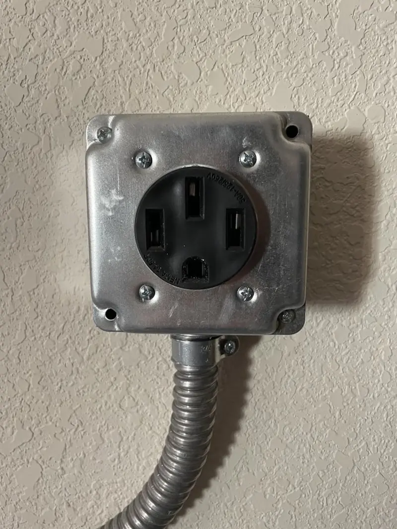 NEMA 14-50 outlet installed for Electrical Panel Upgrade in Garden Ridge